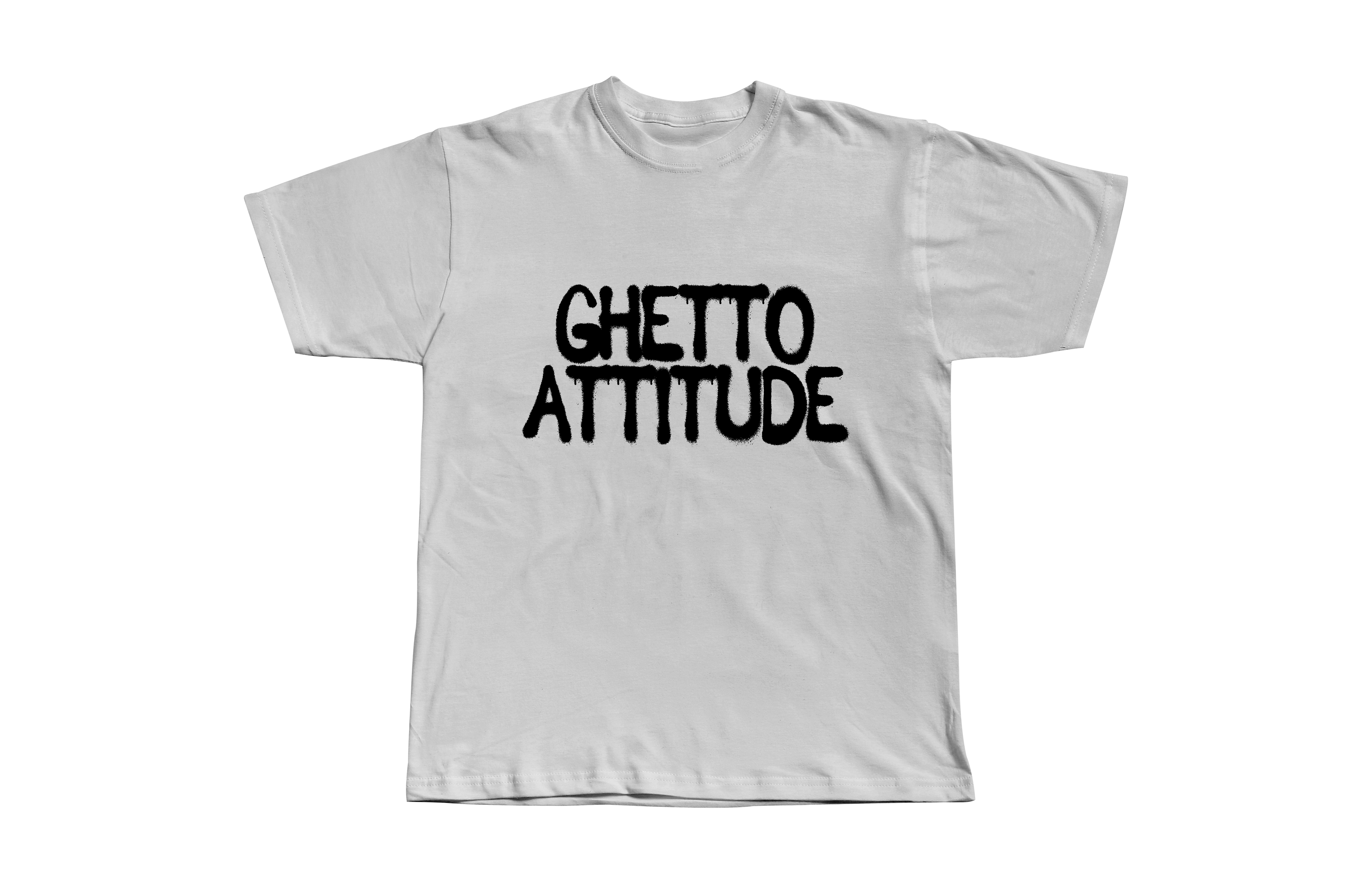 T-shirt “GHETTO ATTITUDE” - Blanc