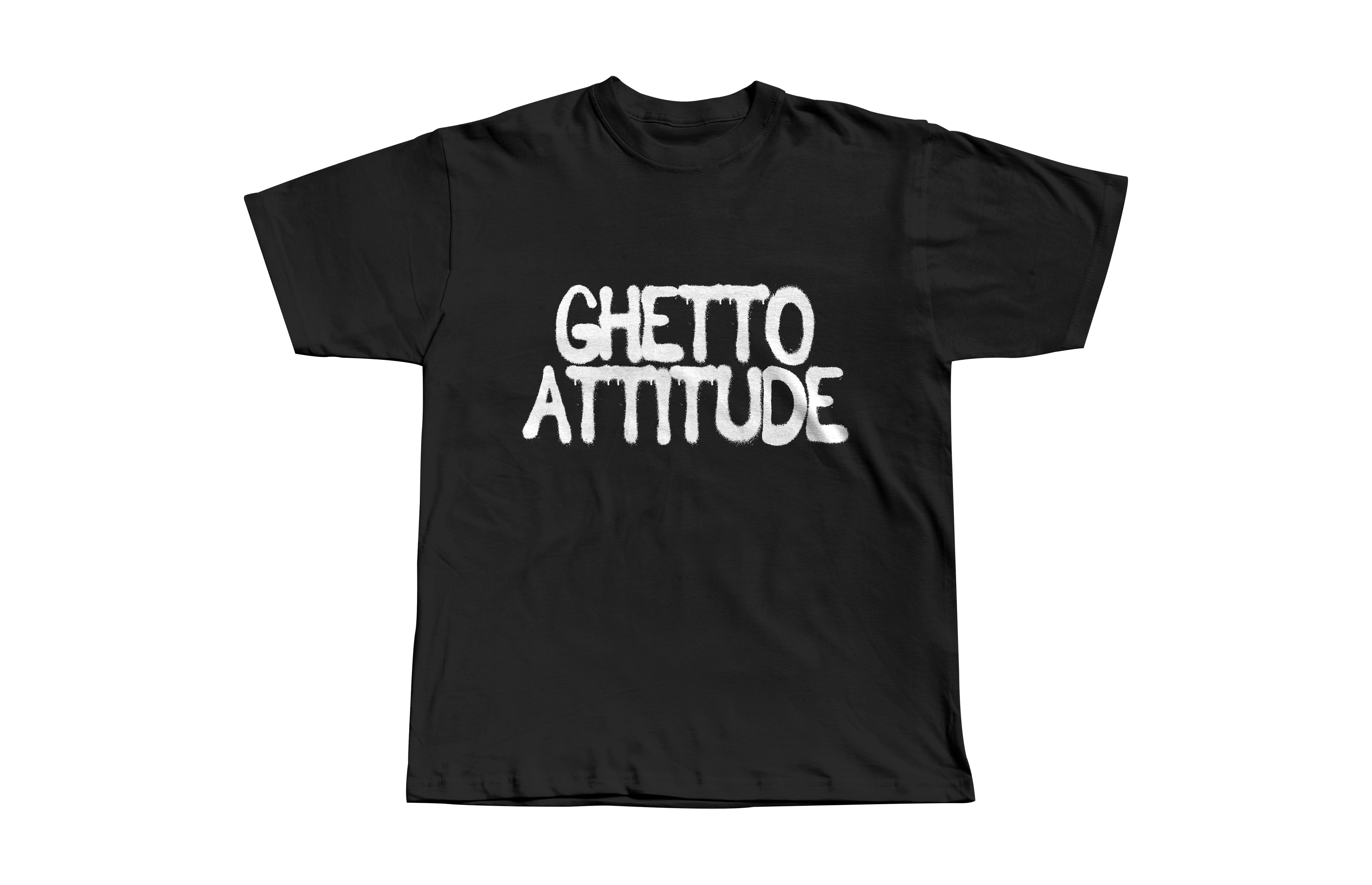 T-shirt “GHETTO ATTITUDE” - Noir